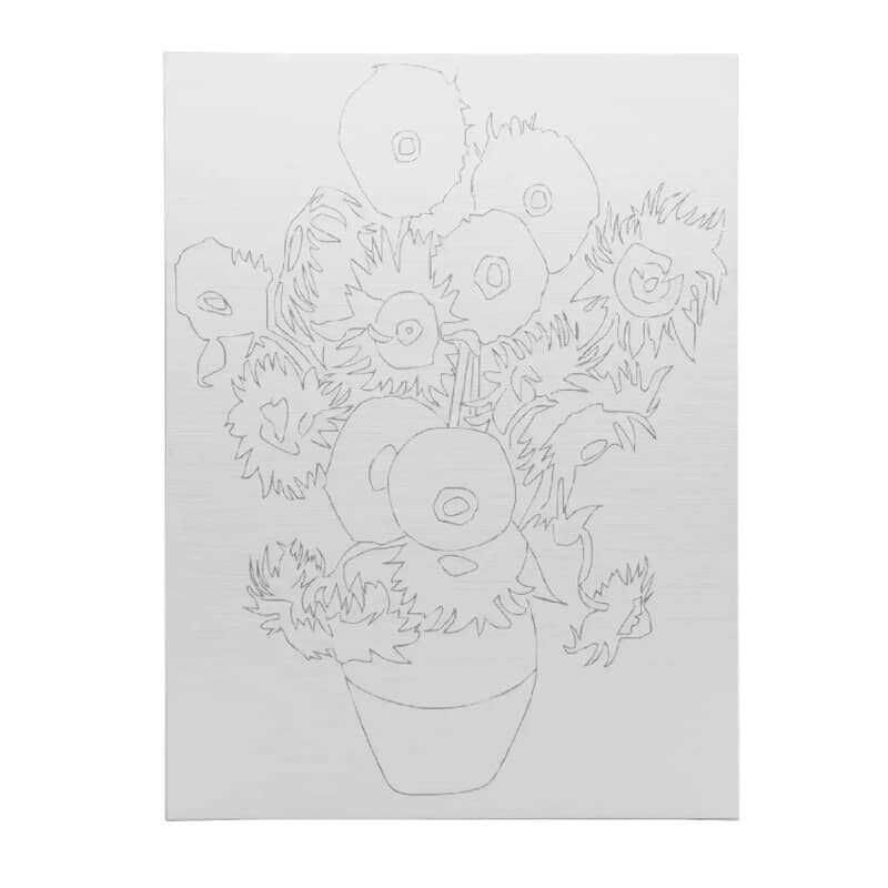 Güven Art St Petersburg Desenli Tuval 30x40 Cm Vase Of Sunflowers