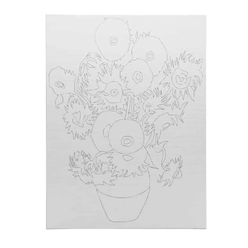 Güven Art St Petersburg Desenli Tuval 30x40 Cm Vase Of Sunflowers