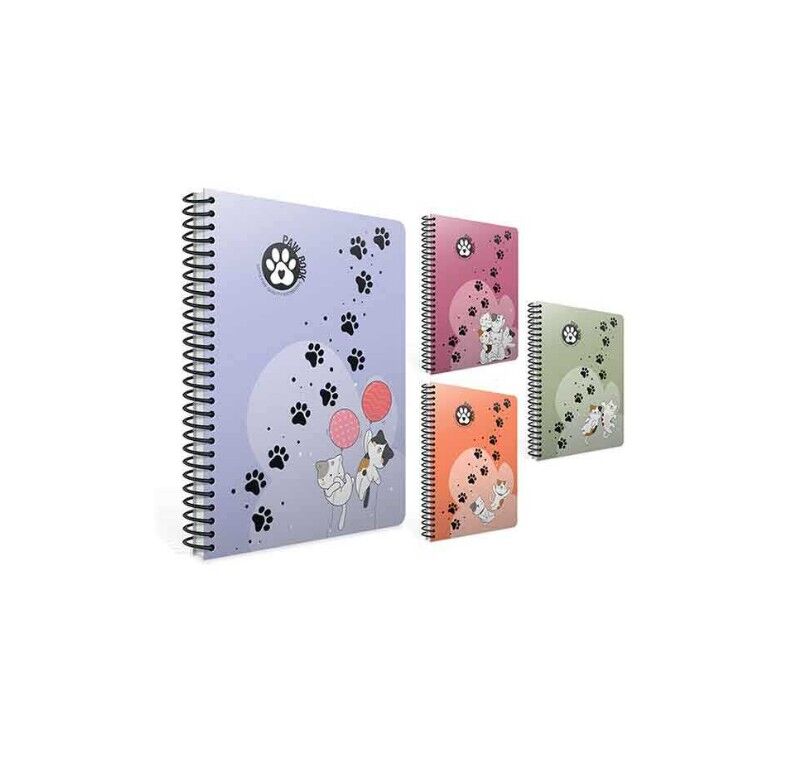 Gıpta Paw Spiralli Pp Kapak Defter A4 80 Yaprak Kareli