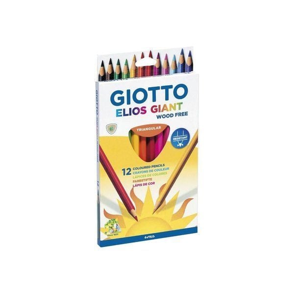 Giotto Elios Giant  Kuru Boya Kalemi Askılı Paket 12 Li