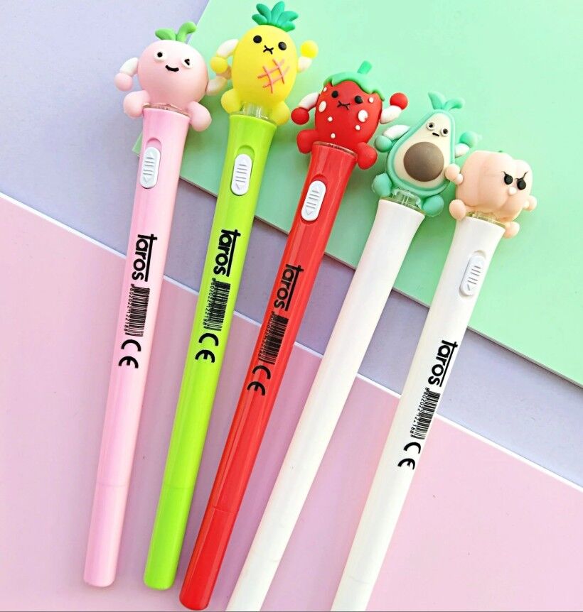 Taros Unıck Color Meyveler Işıklı Jel Kalem