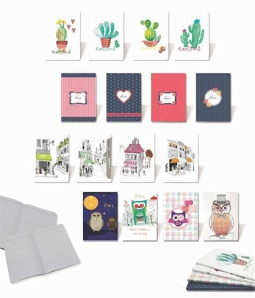 Liz Özel Baskılı Kuşe Kapak Tel Dikişli A6 Defter 40 Yaprak Çizgili