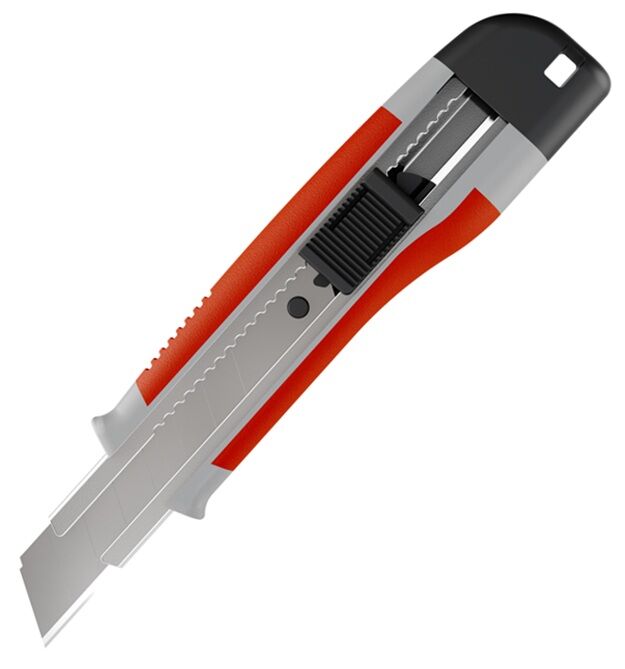 Kraf Maket Bıçağı Geniş Silikon Kaydırmazı 631G