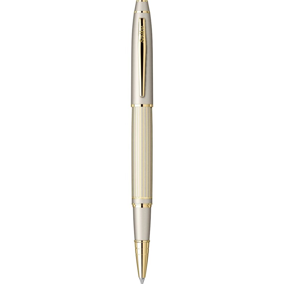 Scrikss 35 Roller Çizgi Desenli Saten Altın