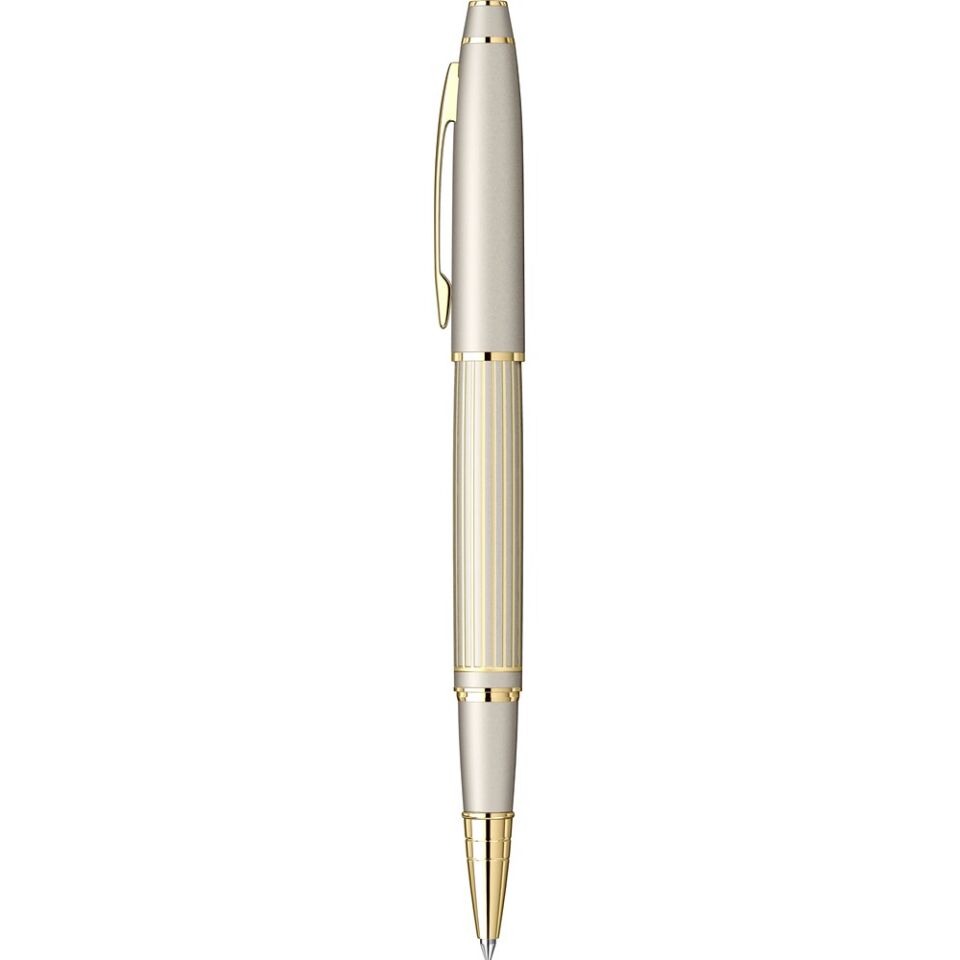 Scrikss 35 Roller Çizgi Desenli Saten Altın