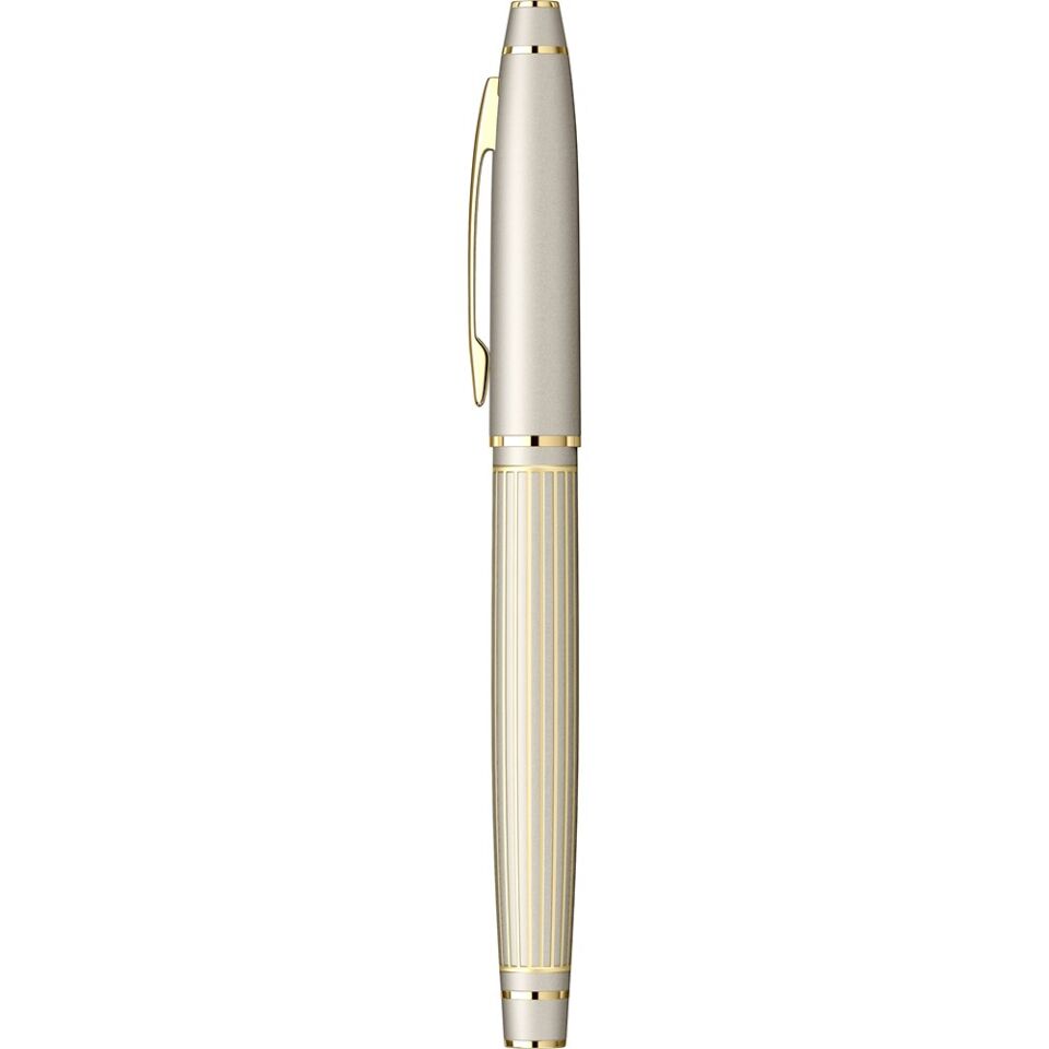 Scrikss 35 Roller Çizgi Desenli Saten Altın