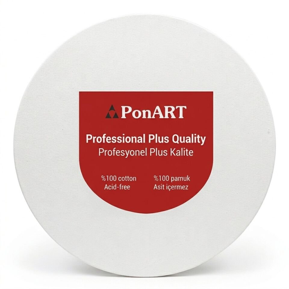 PonART 20x20 Cm Yuvarlak Tuval