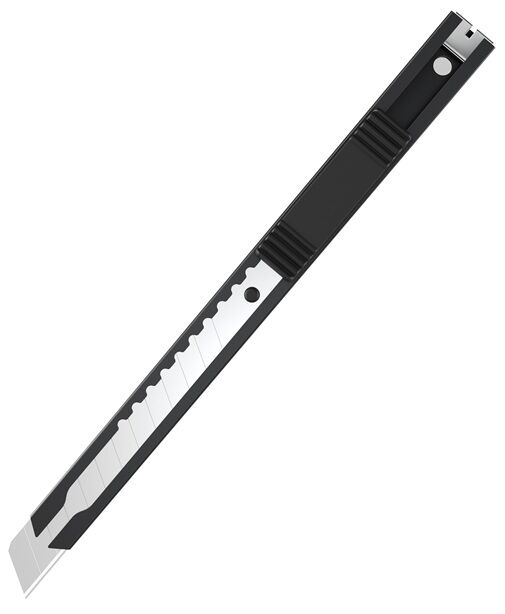 Kraf Maket Bıçağı Dar Metal 621G Siyah