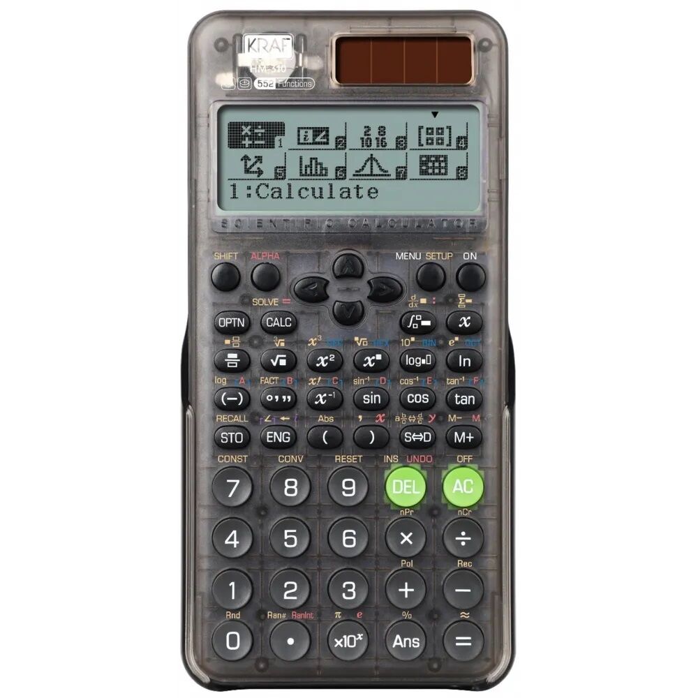 Kraf Hesap Makinesi Bilimsel Fonksiyonlu Hm-310 Şeffaf Transparent Gövde