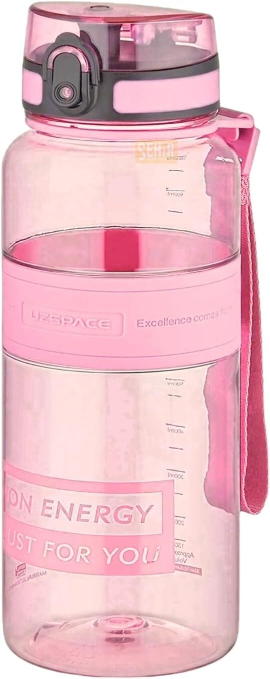 Uzspace 1000 Ml Tritan Matara Pembe