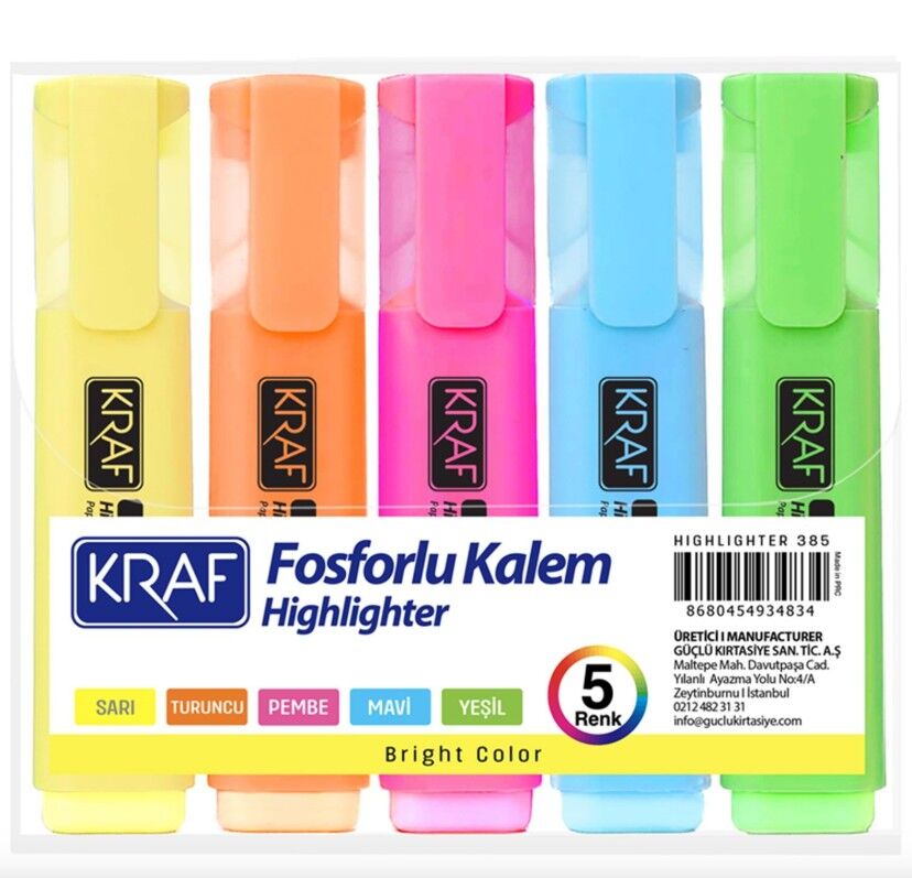 Kraf Fosforlu Kalem 385-5 5 Li