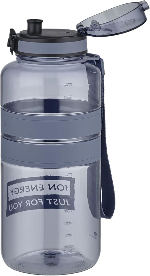 Uzspace 1500 Ml Tritan Matara Bark Grey