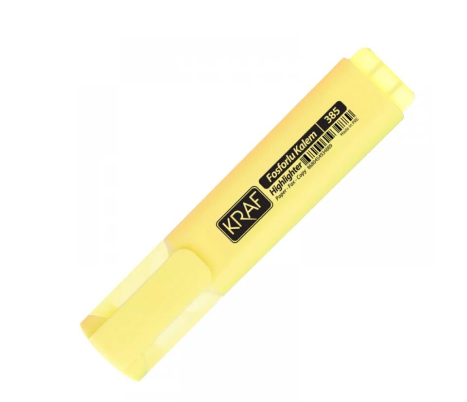 Kraf Fosforlu Kalem 385 Sarı