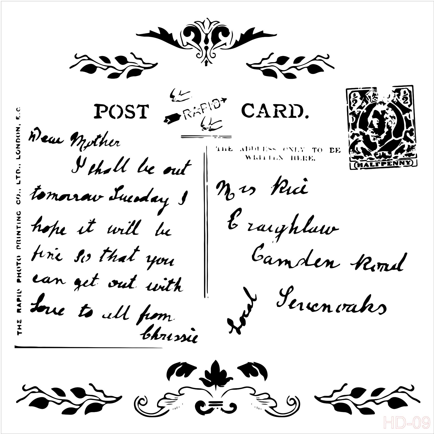 Cadence Home Decor Stencıl Hd-009 45X45