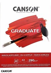 Canson Pad Cangrad Oil And Acrylic 20S A3 290 Gr