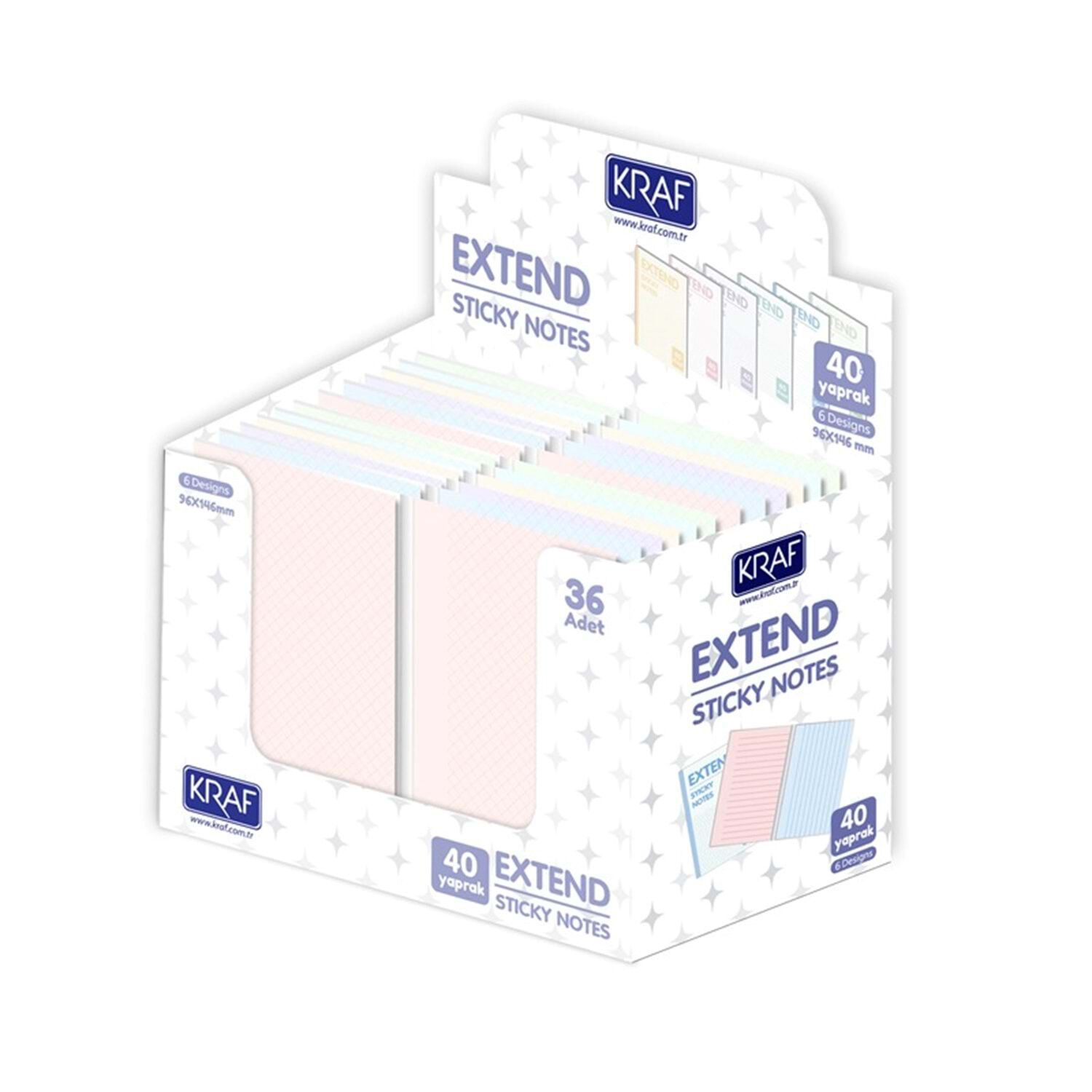 Kraf Yapışkanlı Not Kağıdı Extend 96x146 40 Yp