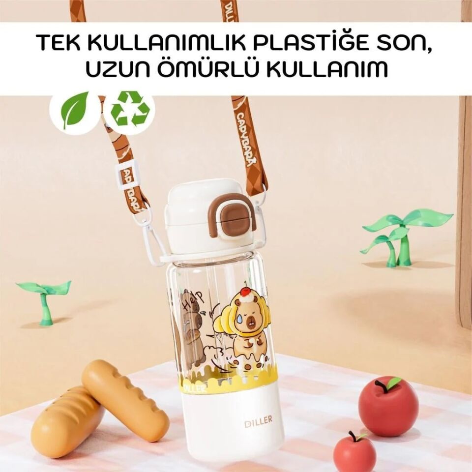Diller 600 Ml Boyun Askılı Tritan Su Matara Susamuru