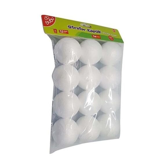 Bu-Bu Strafor Köpük Top 5 Cm 12 Li