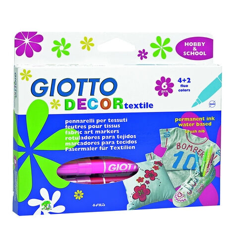 Giotto Decor Tekstil Boyası Askılı Paket 6 Lı