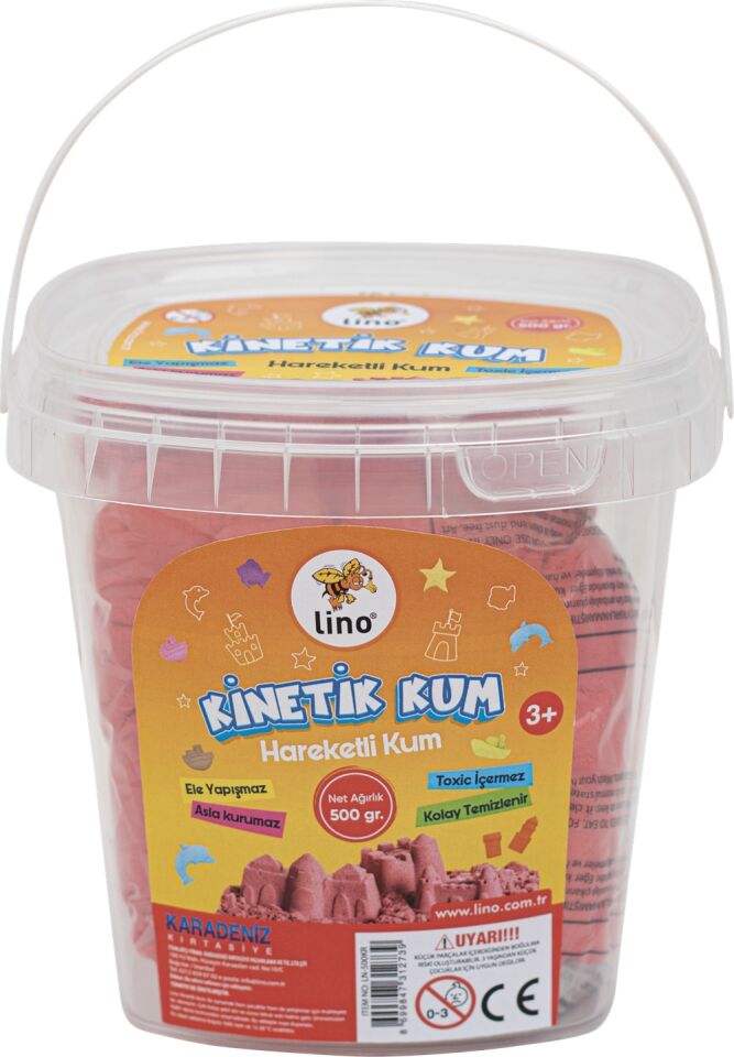Lino Kinetik Kum 500 Gr Kırmızı Kova