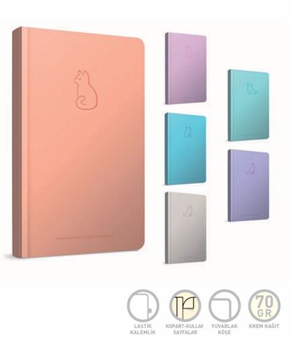 Gıpta Charm Notes İplik Dikiş Sert Kapak Defter 8x12 80 Yaprak Çizgili