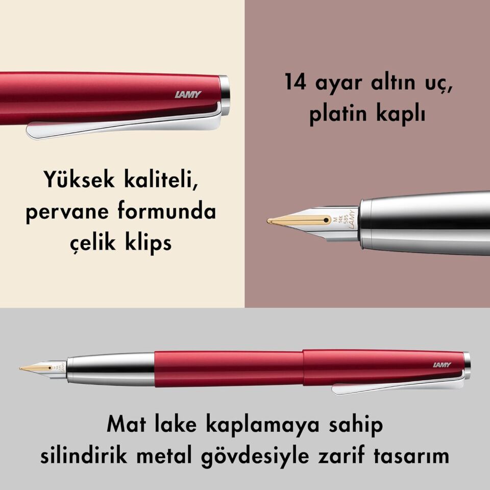 Lamy Studio Dolma Kalem Pianored Gloss 14K Altın M Uç