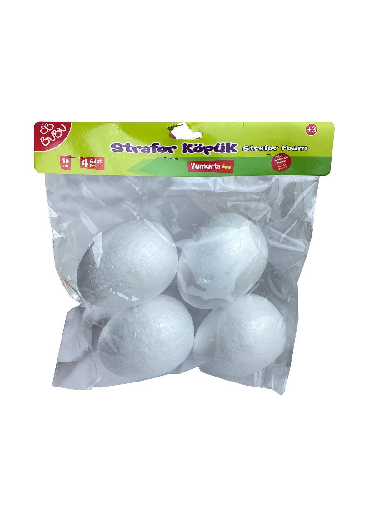 Bu-Bu Strafor Köpük Top 10 Cm 4 Lü 