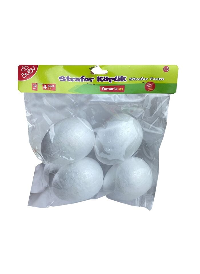 Bu-Bu Strafor Köpük Top 10 Cm 4 Lü 