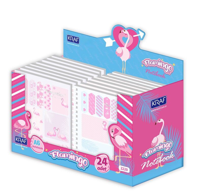 Kraf Bloknot İndex Yapışkanlı Not Kağıdı Seti Flamingo 2220FL