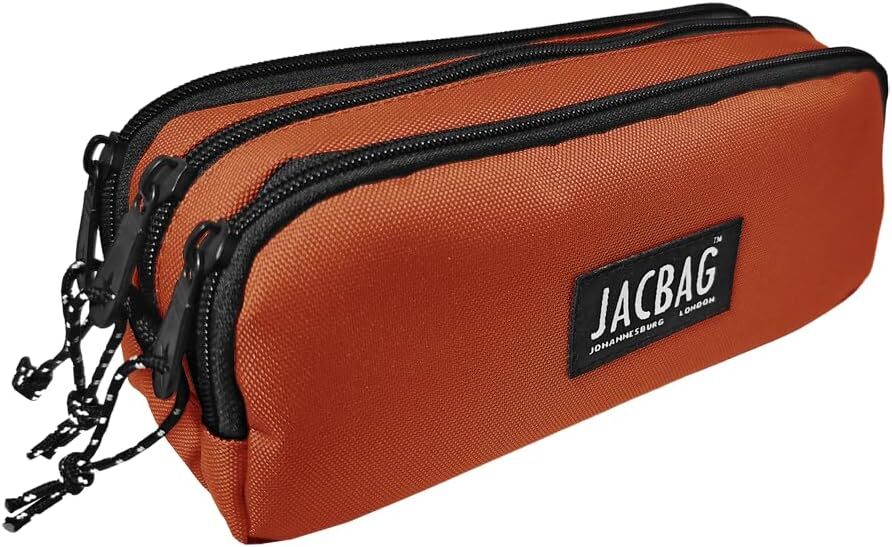 Jacbag Triple Üç Bölmeli Kalem Kutu Düz Renk