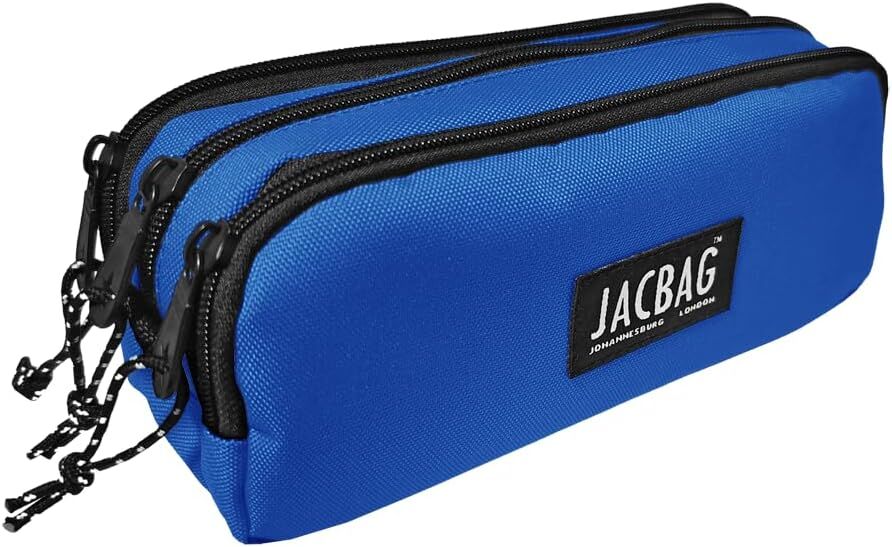 Jacbag Triple Üç Bölmeli Kalem Kutu Düz Renk