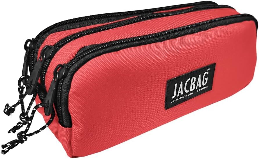 Jacbag Triple Üç Bölmeli Kalem Kutu Düz Renk