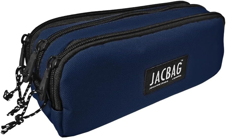 Jacbag Triple Üç Bölmeli Kalem Kutu Düz Renk