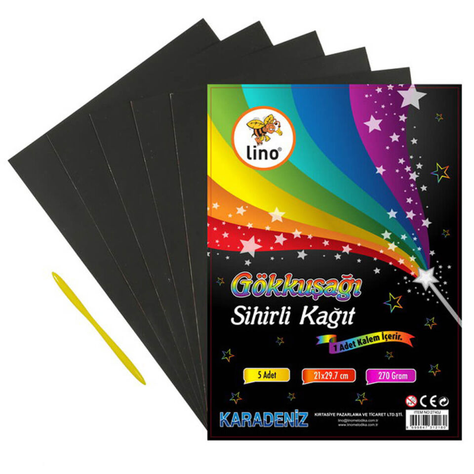 Lino Sihirli Kağıt 5 Li 270 Gr 20x30 Cm