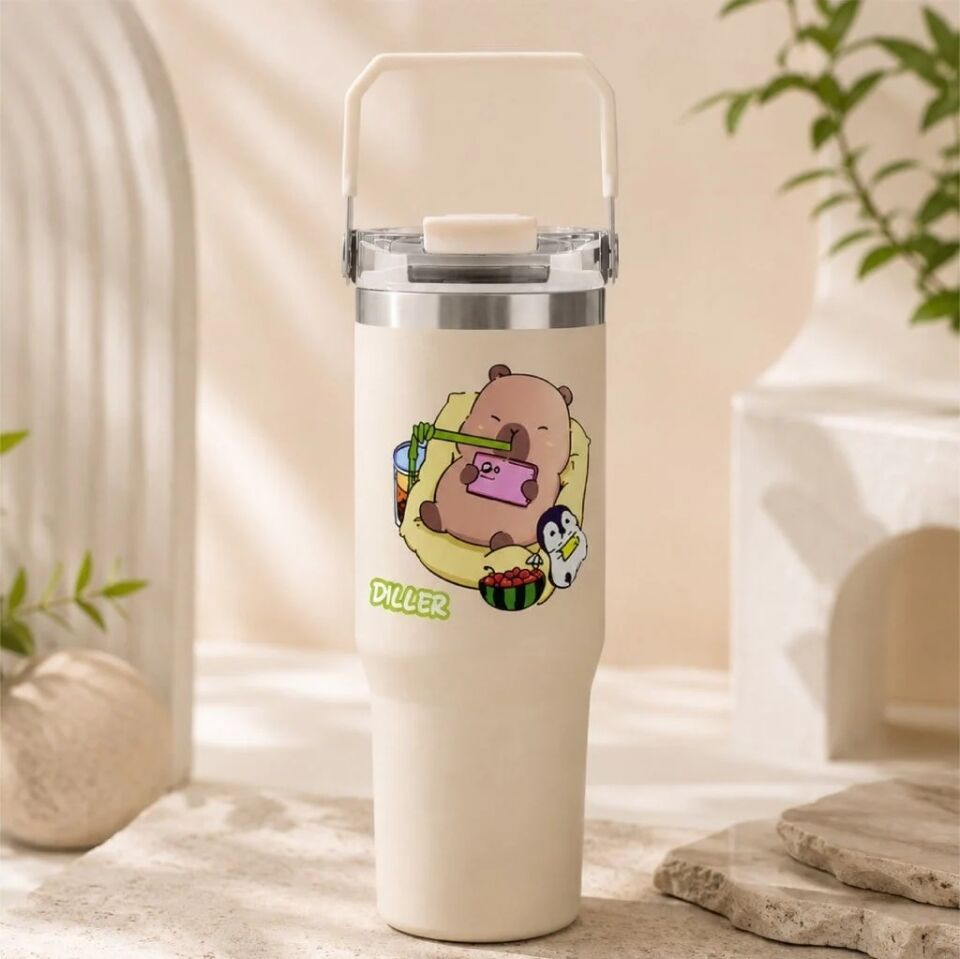 Diller 950 Ml Sevimli Figürlü Paslanmaz Çelik Termos