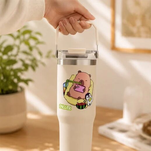Diller 950 Ml Sevimli Figürlü Paslanmaz Çelik Termos