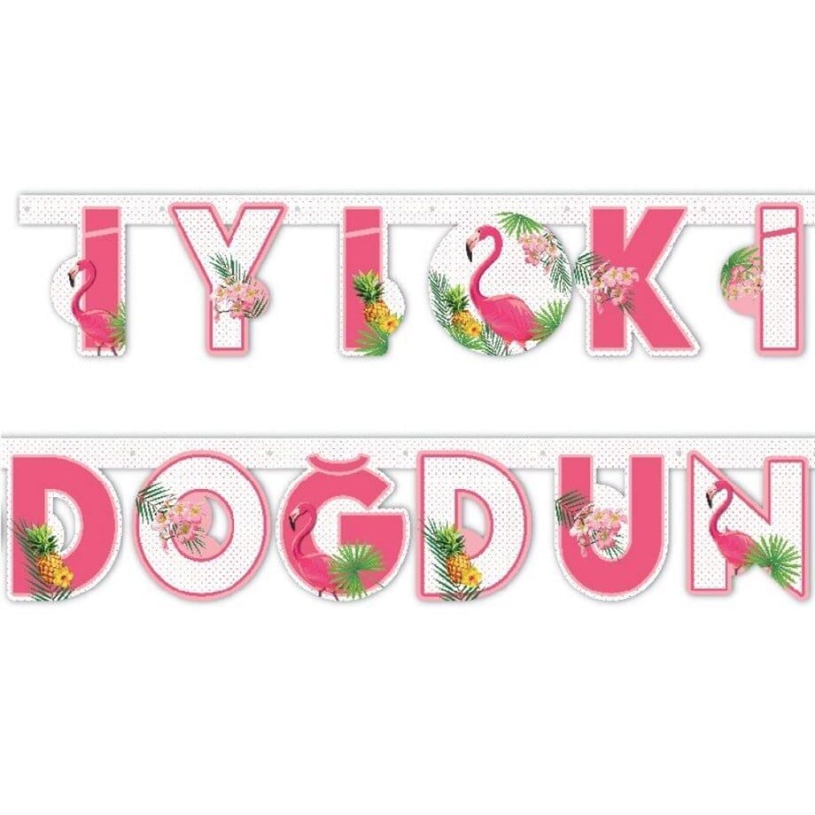 Balonevi Flamingo İyiki Doğdun Set 2,00 M    