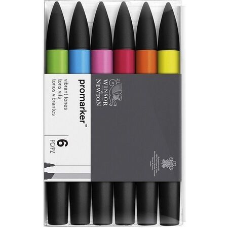 Winsor&Newton Promarker Brush Güçlü Tonlar Seti 6 Renk