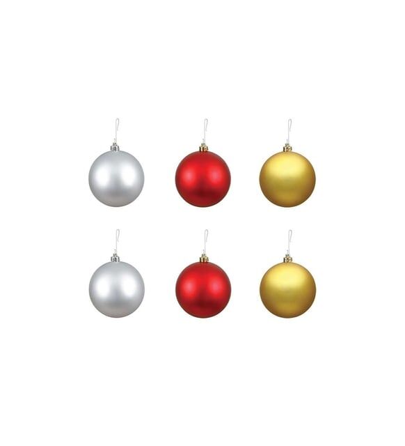 Astaş Yılbaşı Topu 3 Cm Karışık Renk 6 Lı