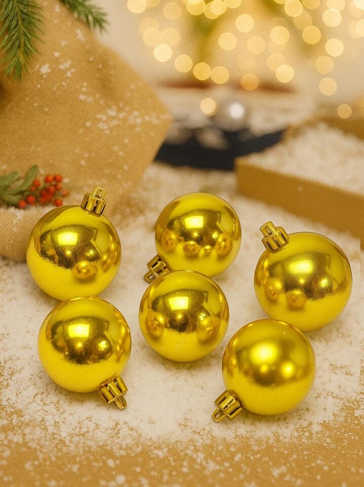 Astaş Yılbaşı Topu 4 Cm Altın Rengi 6 Lı