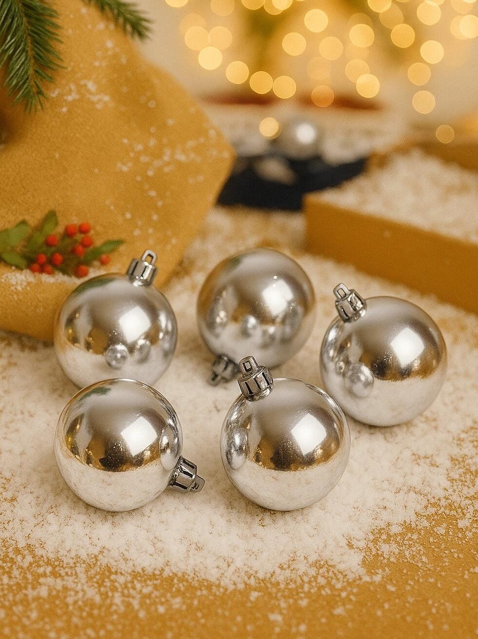 Astaş Yılbaşı Topu 4 Cm Gümüş Rengi 6 Lı