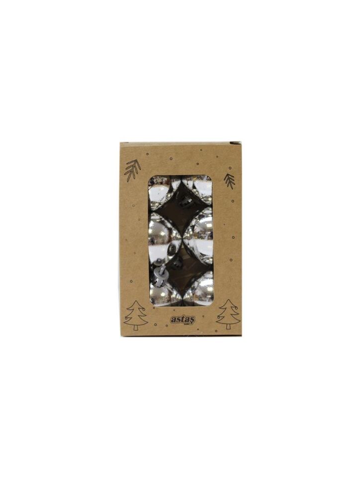 Astaş Yılbaşı Topu 4 Cm Gümüş Rengi 6 Lı