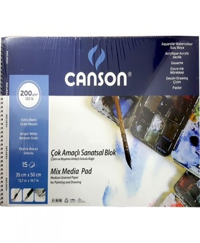 Canson Fineface Çok Amaçlı Resim Blokları 200 Gr 35x50 15 Yaprak