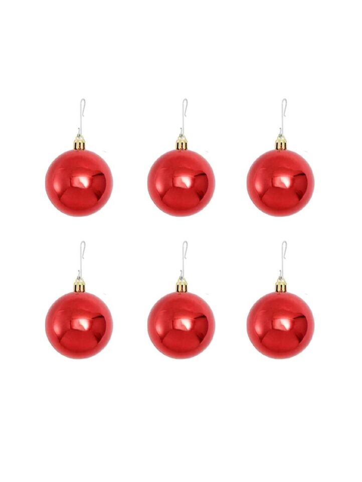 Astaş Yılbaşı Topu 4 Cm Kırmızı Renk 6 Lı