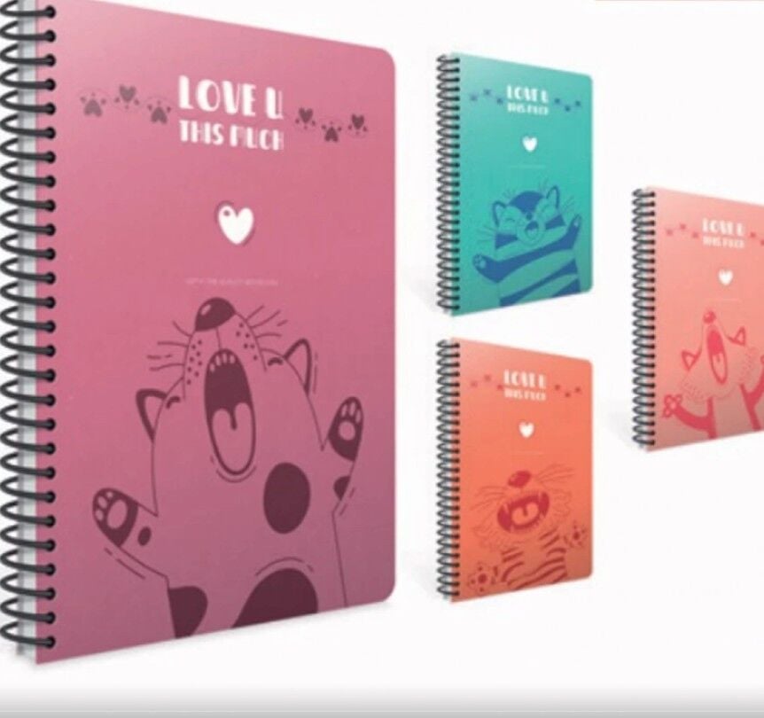 Gıpta Love U Spiralli Pp Kapak Defter 17x24 80 Yaprak Kareli