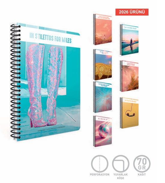 Gıpta Swift Code Spiralli Ofset Pp Kapak Defter A4 80 Yaprak Çizgili
