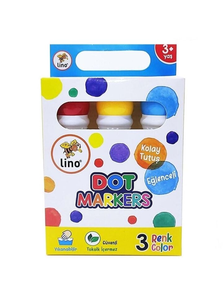 Lino Dot Markers 3 Lü Yıkanabilir