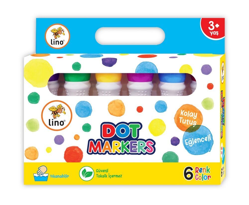 Lino Dot Markers 6 Lı Yıkanabilir