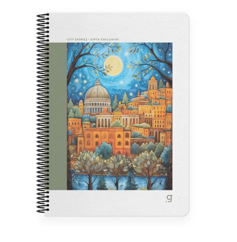 Gıpta Cıty Spiralli Sert Kapak Defter 17x24 80 Yaprak Kareli