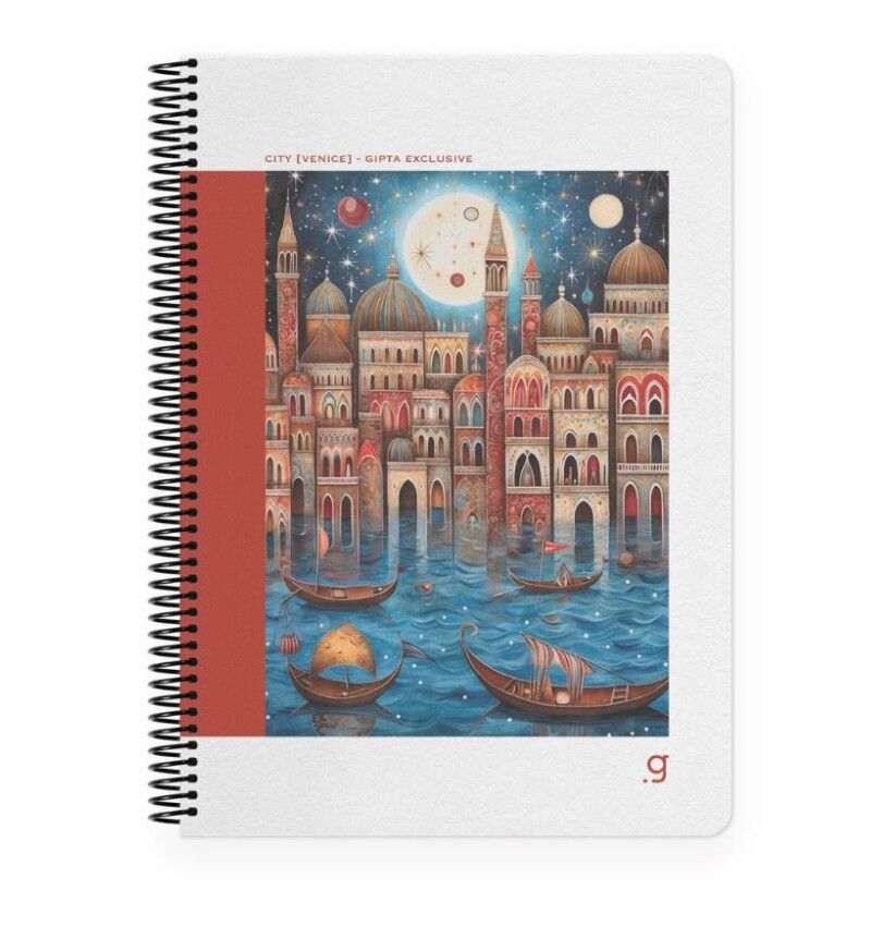 Gıpta Cıty Spiralli Sert Kapak Defter 17x24 80 Yaprak Kareli